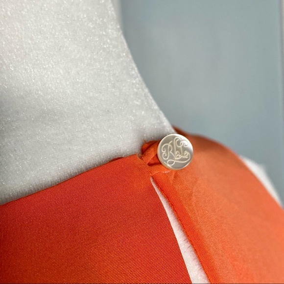 Ralph Lauren Orange Sleeveless Shoelace Stitch Top - Picture 9 of 10